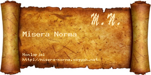 Misera Norma névjegykártya